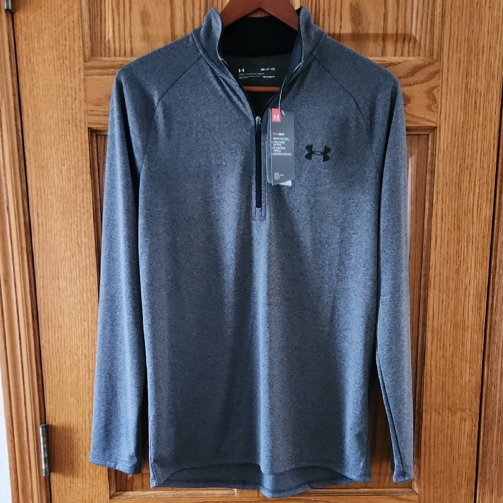 Under Armour Charcoal Quarter-Zip Top Loose Small New With Tag